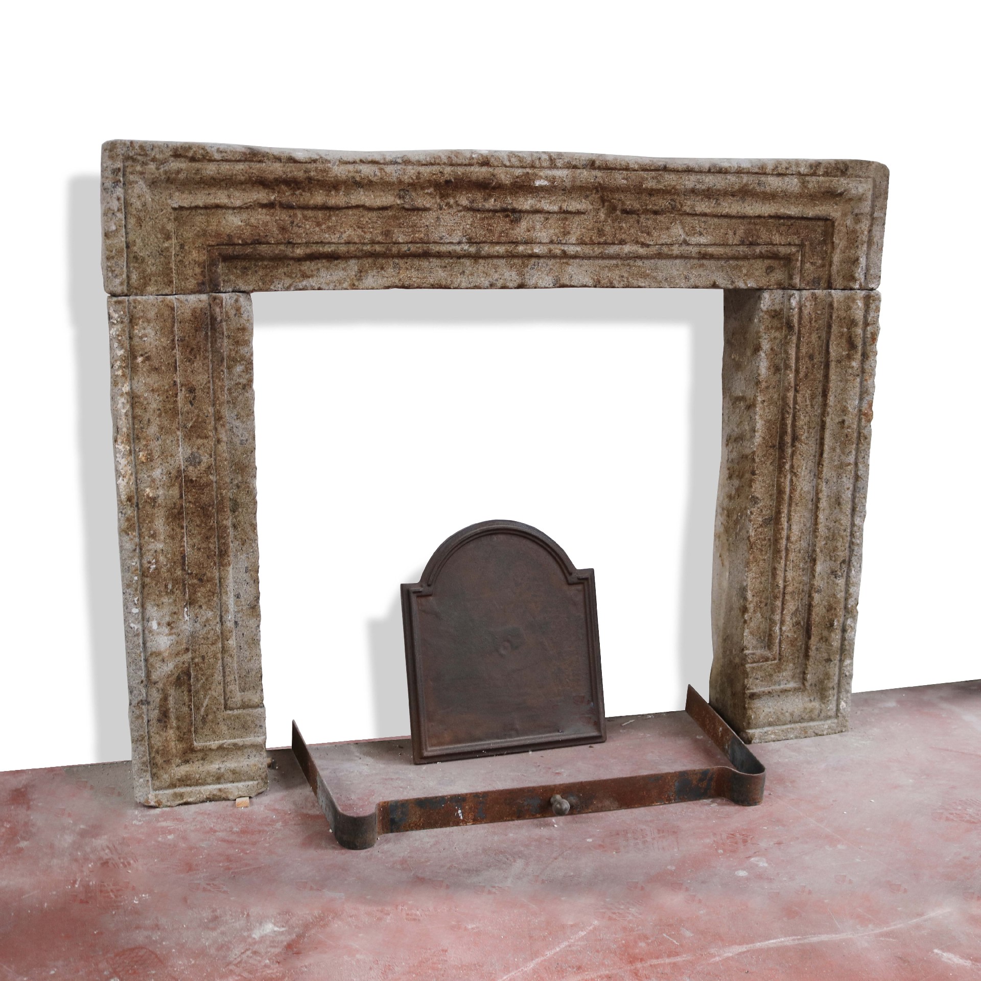 Antique stone fireplace, 142x114 cm h. - 1