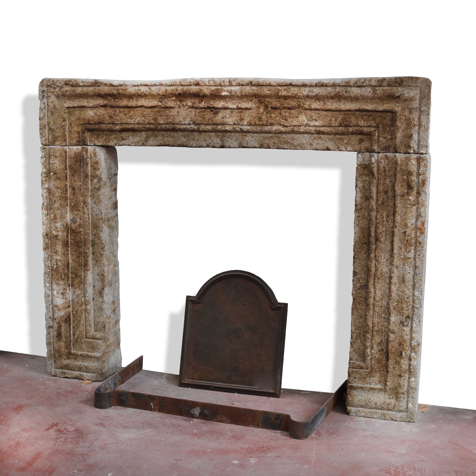 Antique stone fireplace, 142x114 cm h. - 1