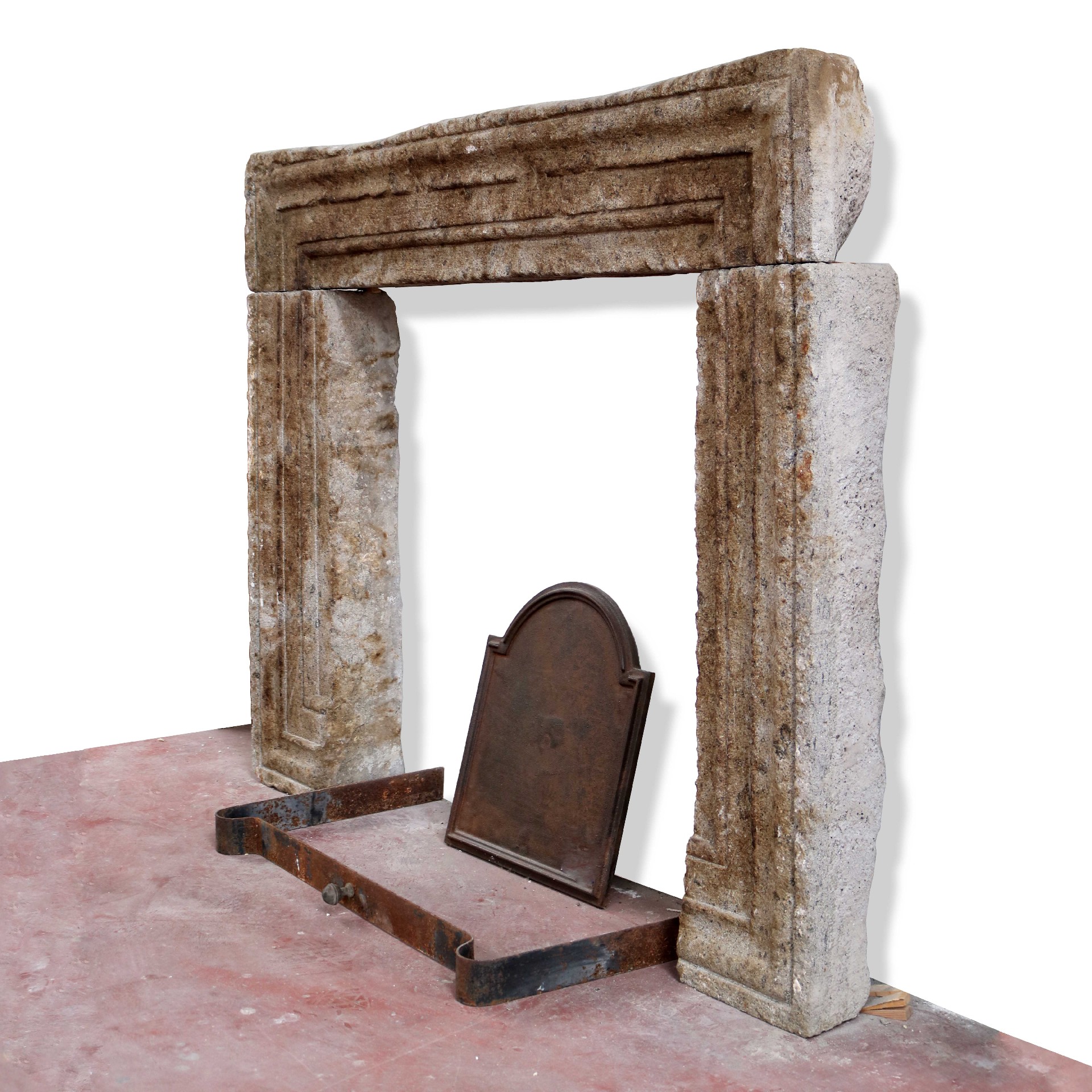 Antique stone fireplace, 142x114 cm h. - 1