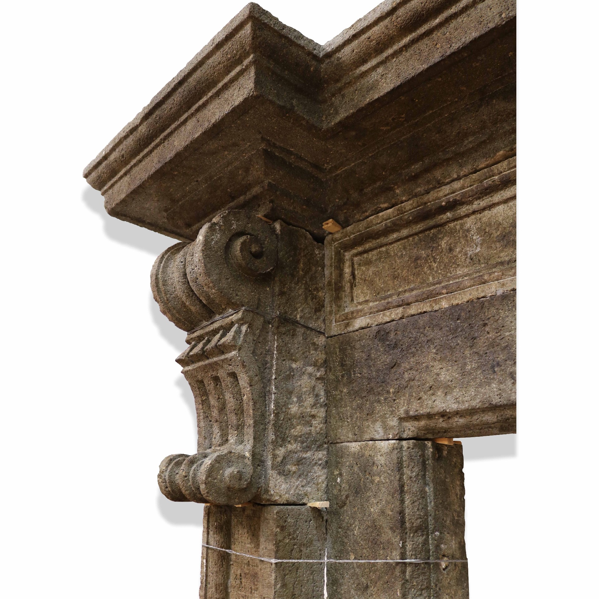 Antique stone fireplace, 191x155 cm h. - 1