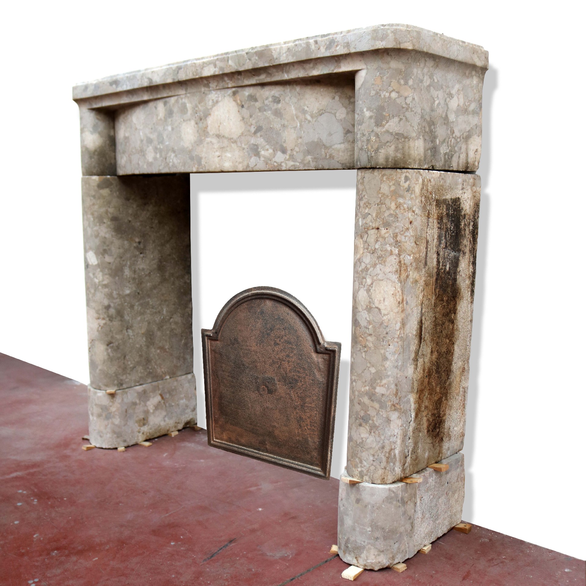 Antique stone fireplace, 109x102 h cm. - 1