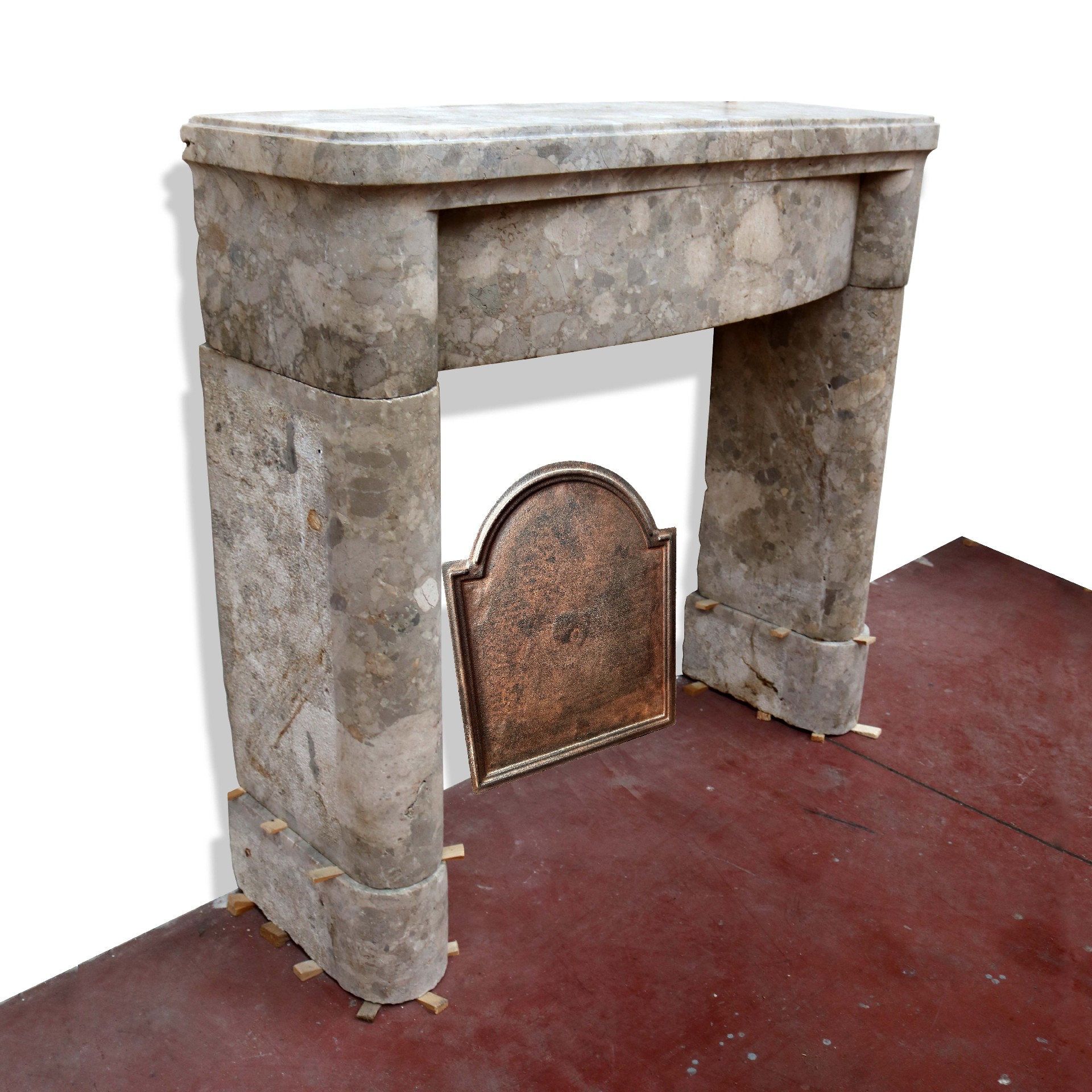 Antique stone fireplace, 109x102 h cm. - 1