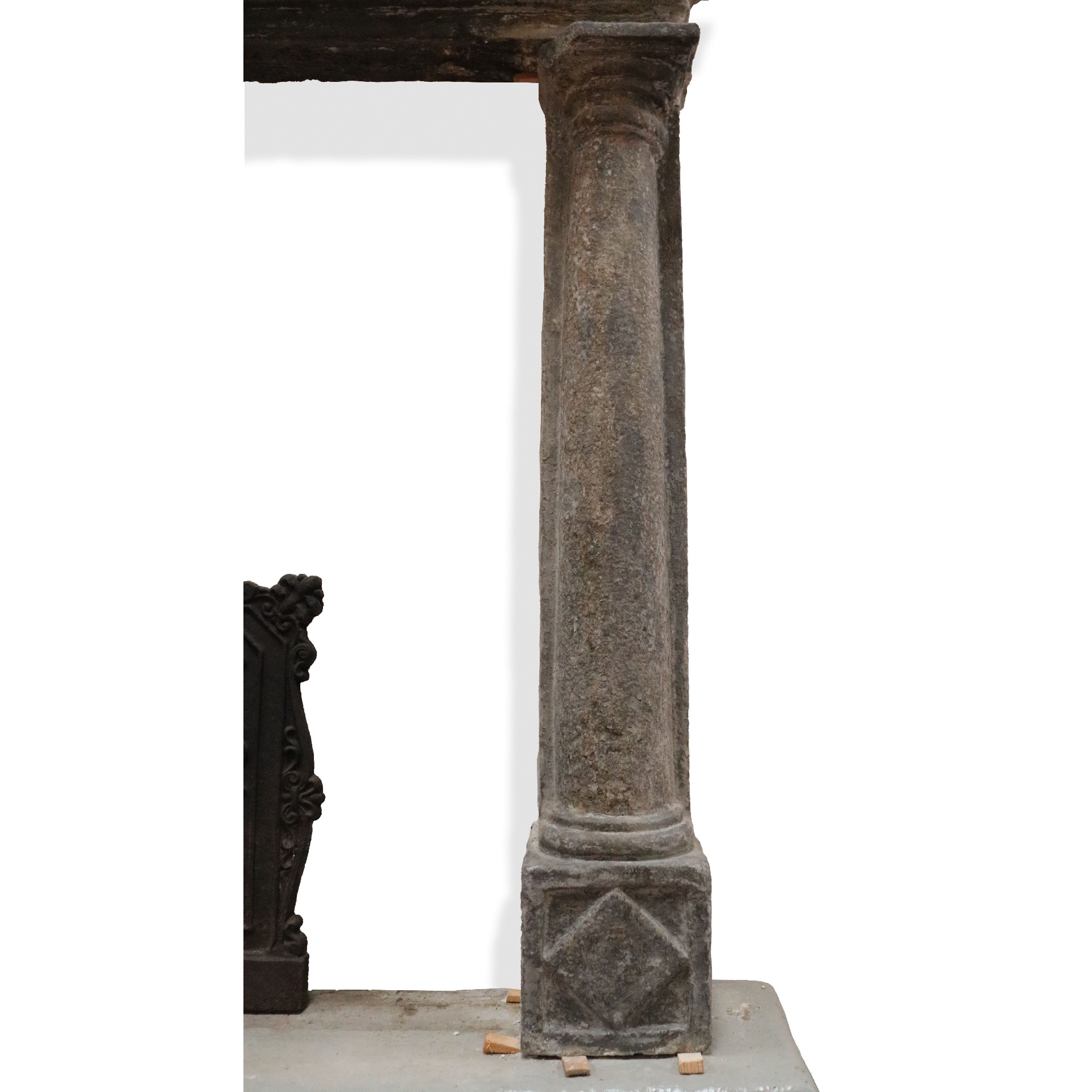 Antique stone fireplace, 140x122 cm h. - 1