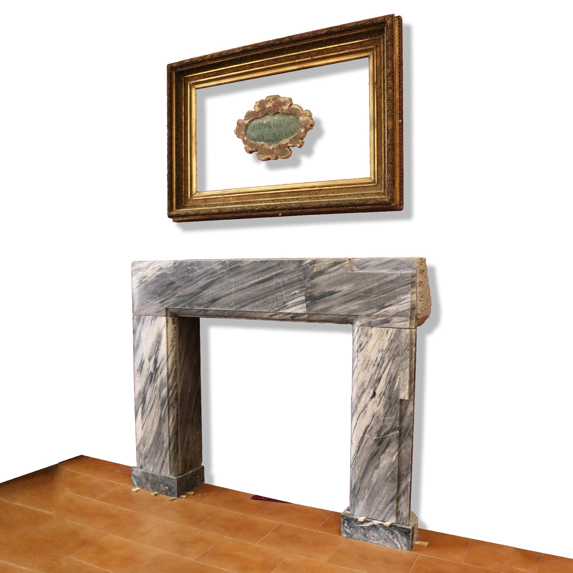 Ancient fireplace in marble, cm 147x117 h. - 1