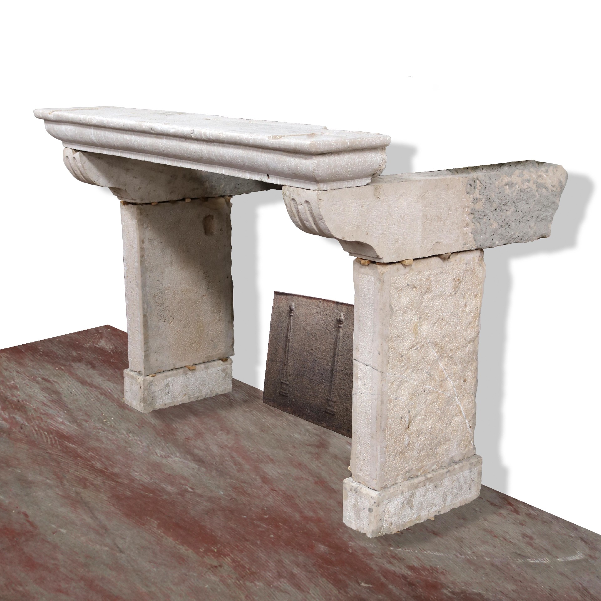 Antique stone fireplace, cm 146x105 h. - 1