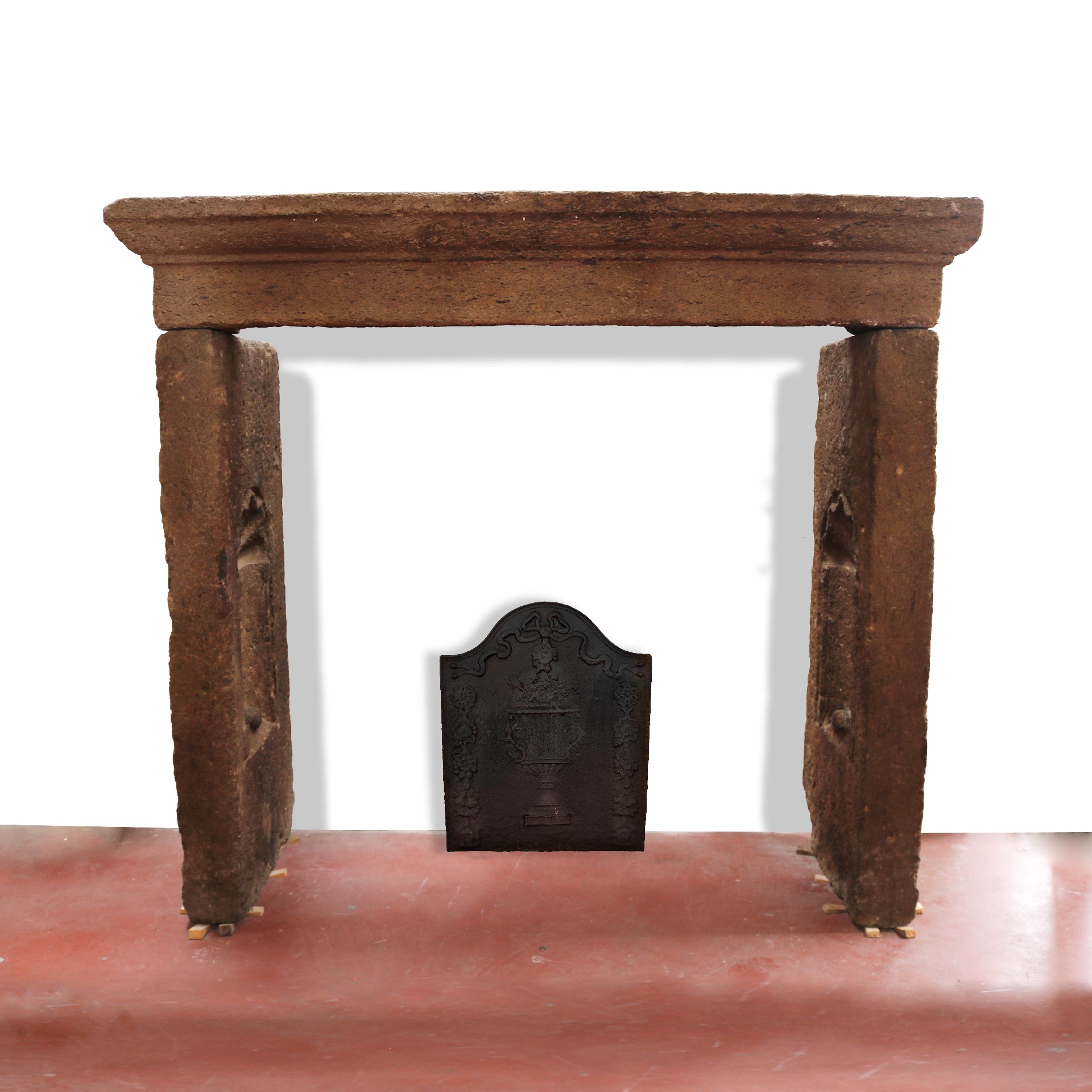 Antique stone fireplace, 153x133 cm h. - 1