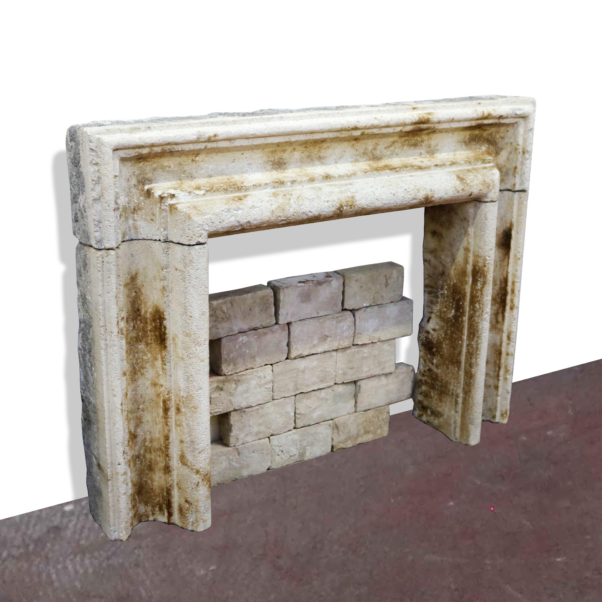 Antique stone fireplace, 129x95 cm h. - 1