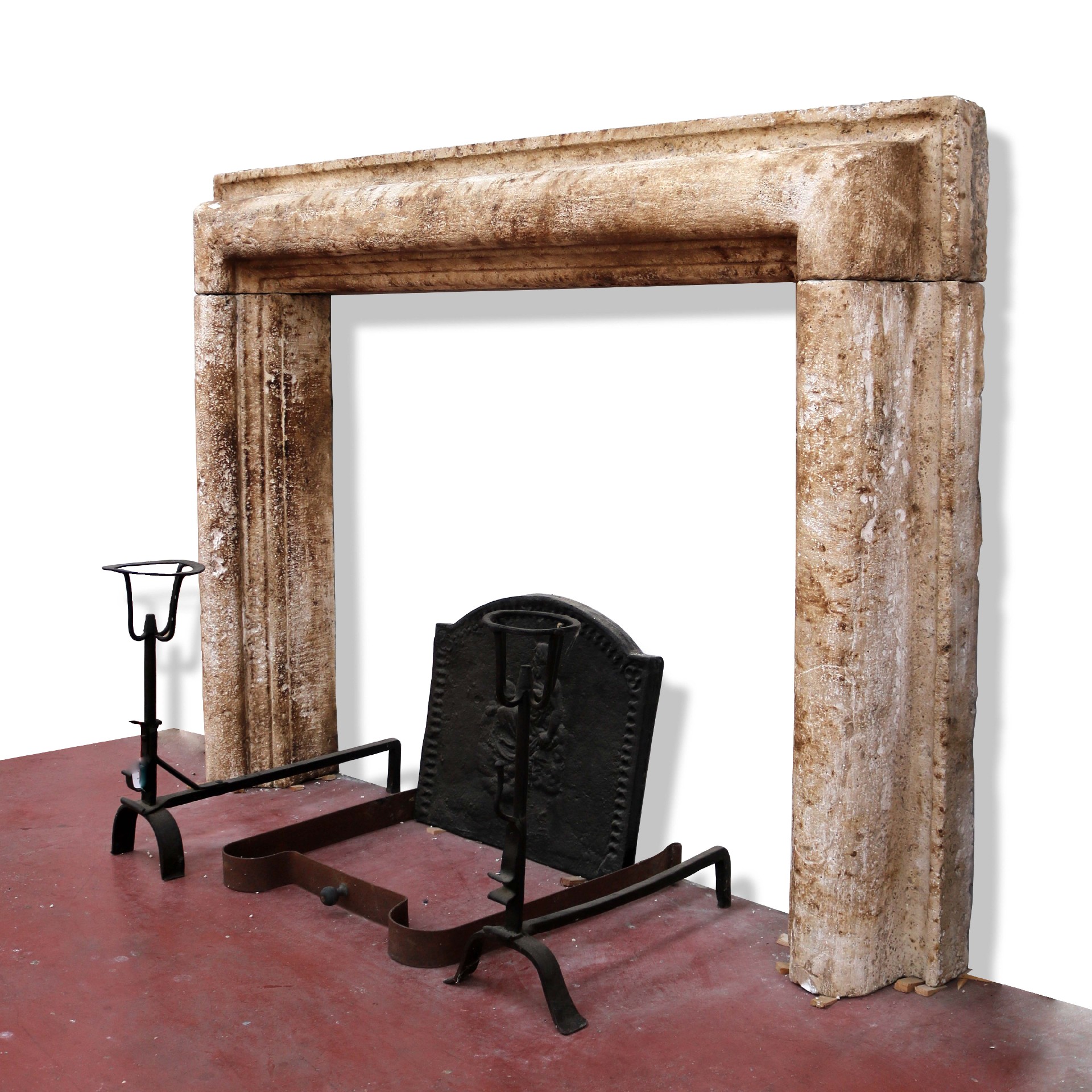 Antique stone fireplace, 170x125 cm h. - 1