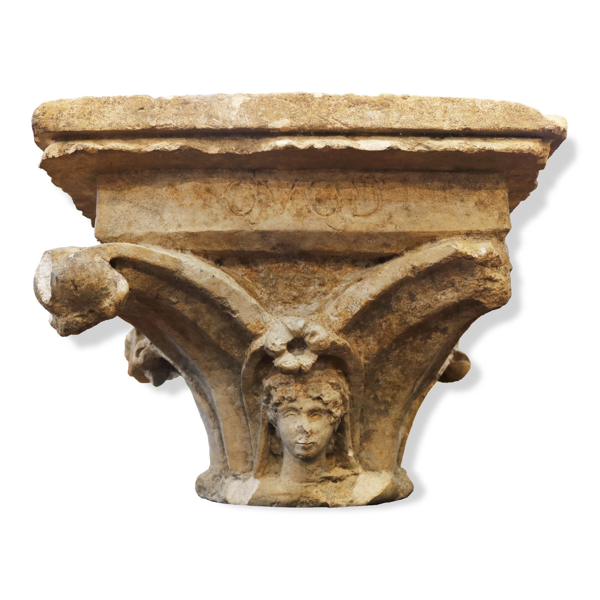 Colonna antica in pietra. Epoca 1400/1500. - 1