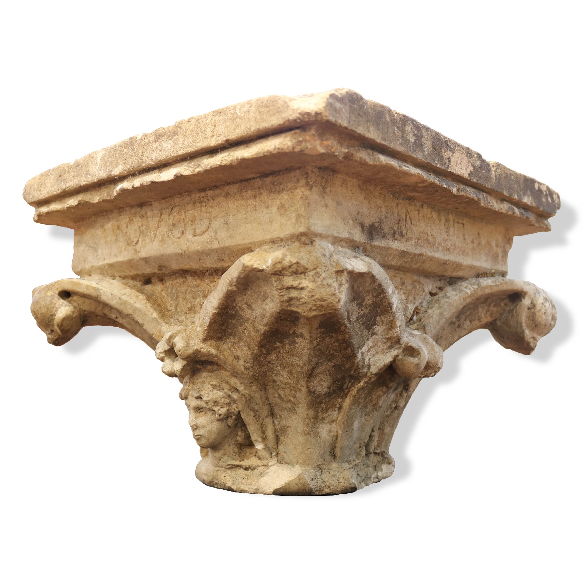 Colonna antica in pietra. Epoca 1400/1500. - 1