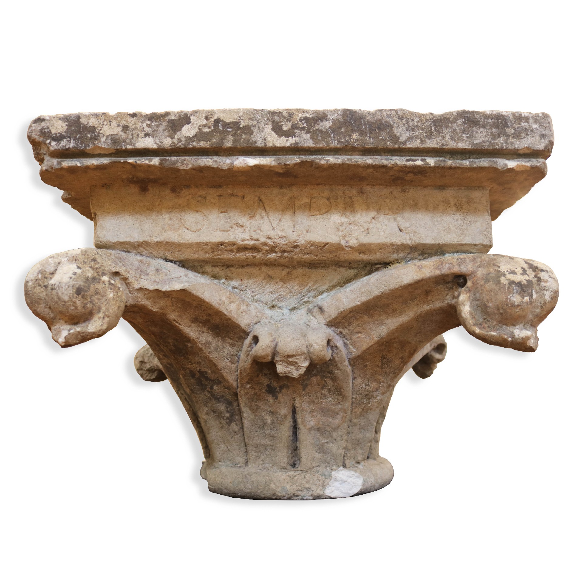 Colonna antica in pietra. Epoca 1400/1500. - 1