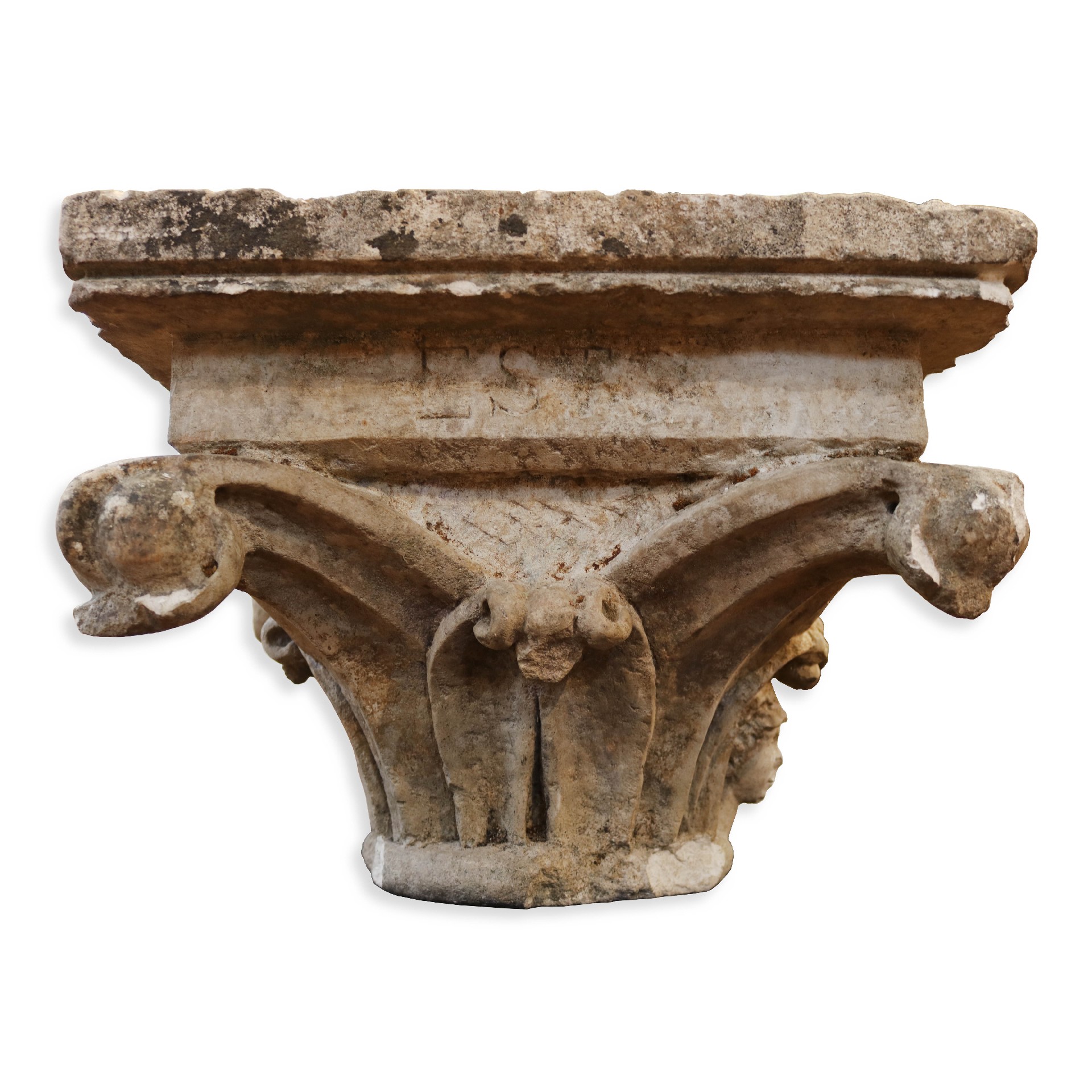 Colonna antica in pietra. Epoca 1400/1500. - 1