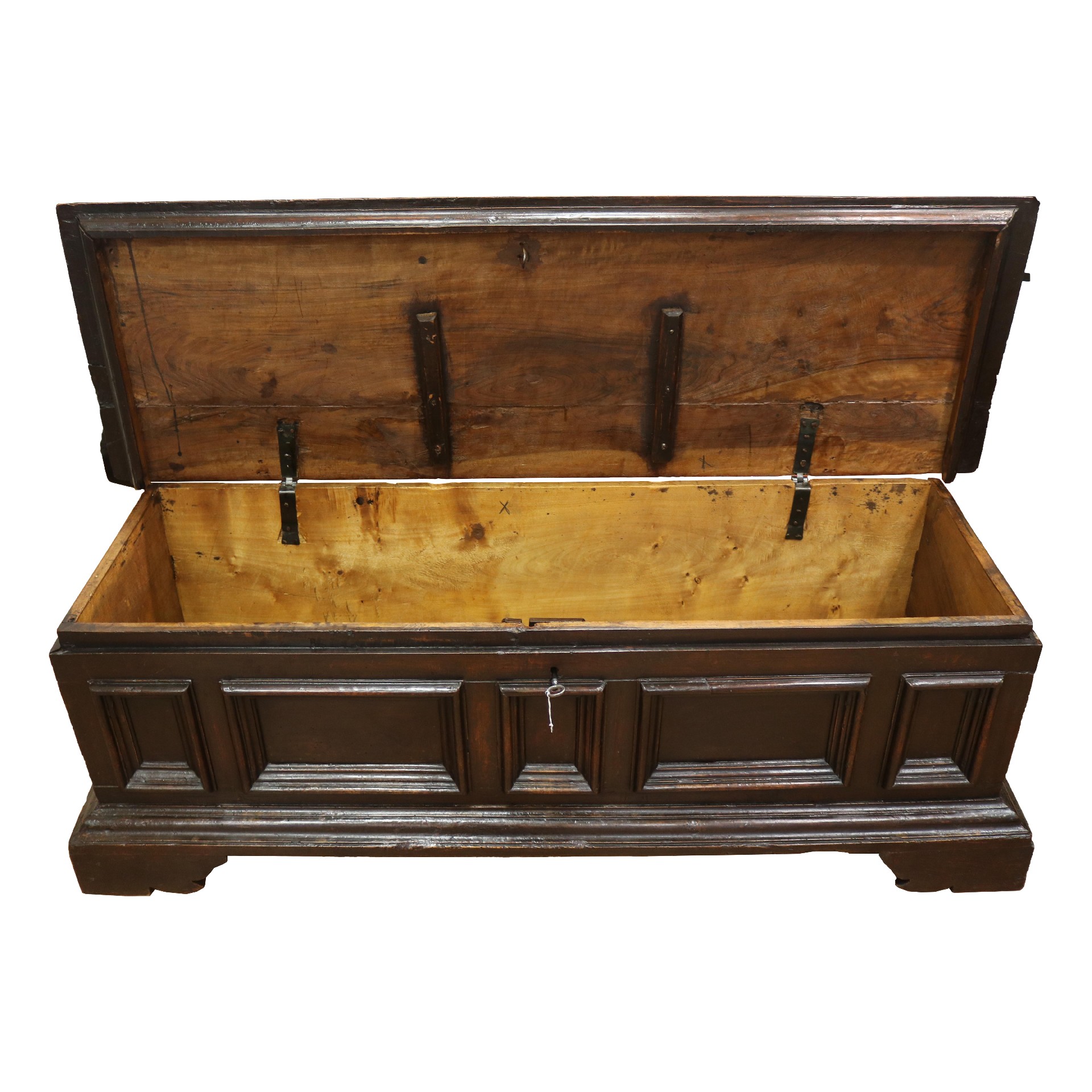 Pair of antique wooden chests. - 1