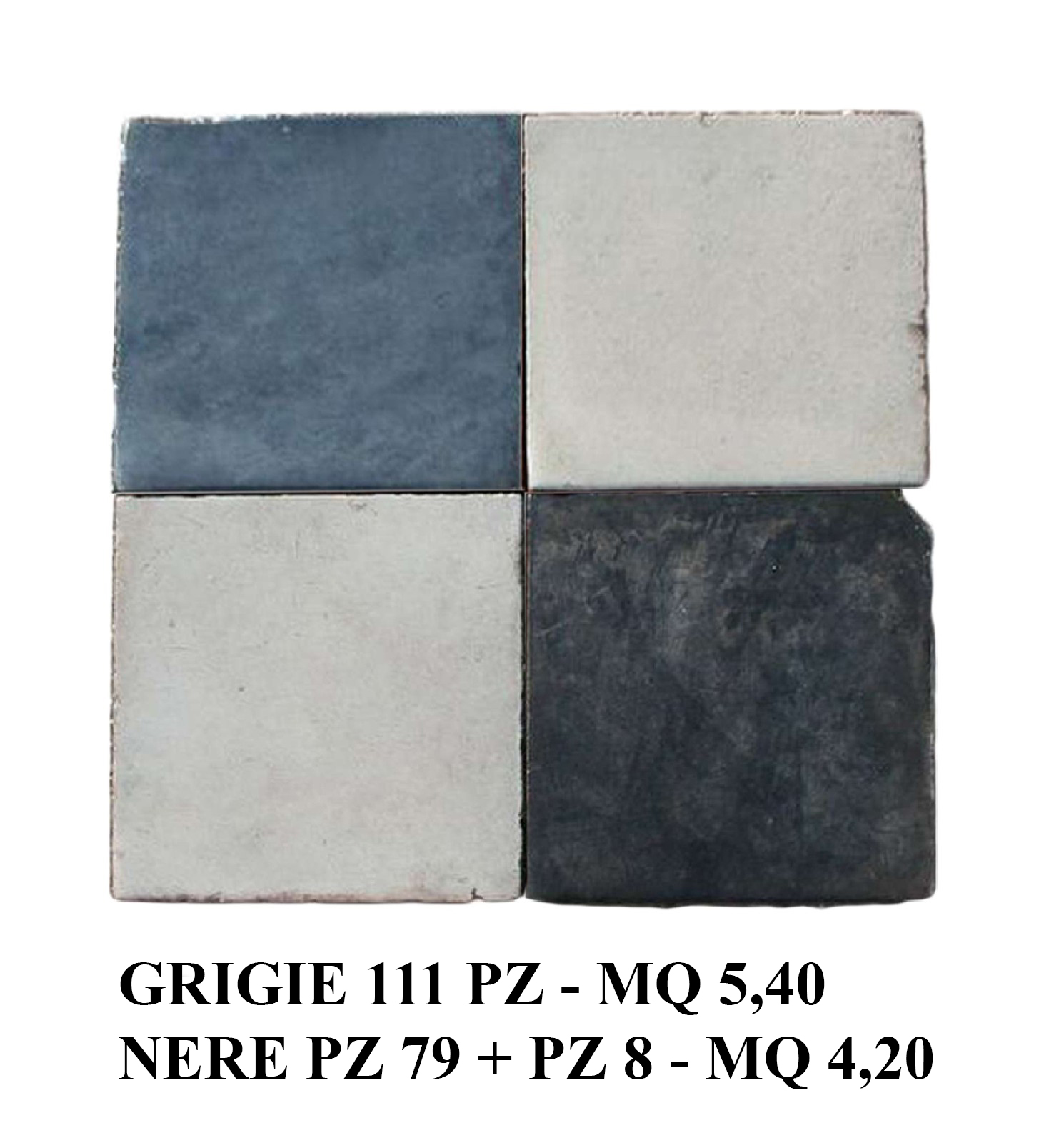 Antica pavimentazione in cementine cm 22x22 - 1