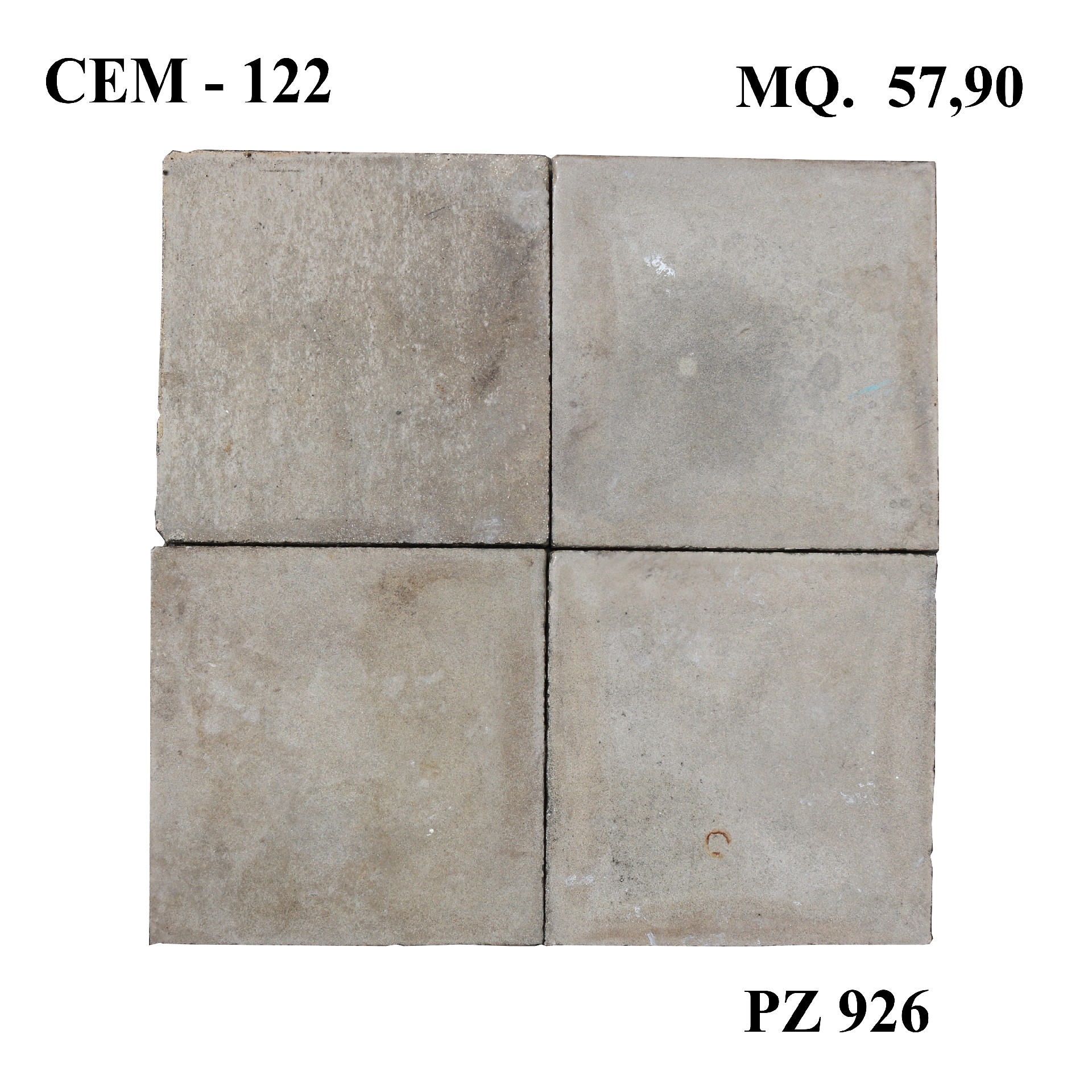 Antica pavimentazione in cementine cm 25x25. - Cementine e Graniglie - Pavimentazioni Antiche - Prodotti - Antichità Fiorillo