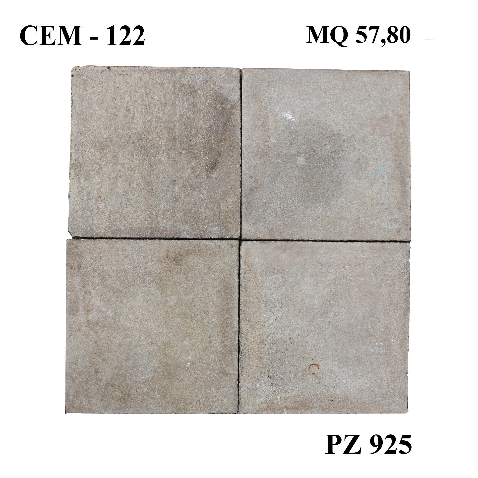 Antica pavimentazione in cementine cm 25x25. - Cementine e Graniglie - Pavimentazioni Antiche - Prodotti - Antichità Fiorillo