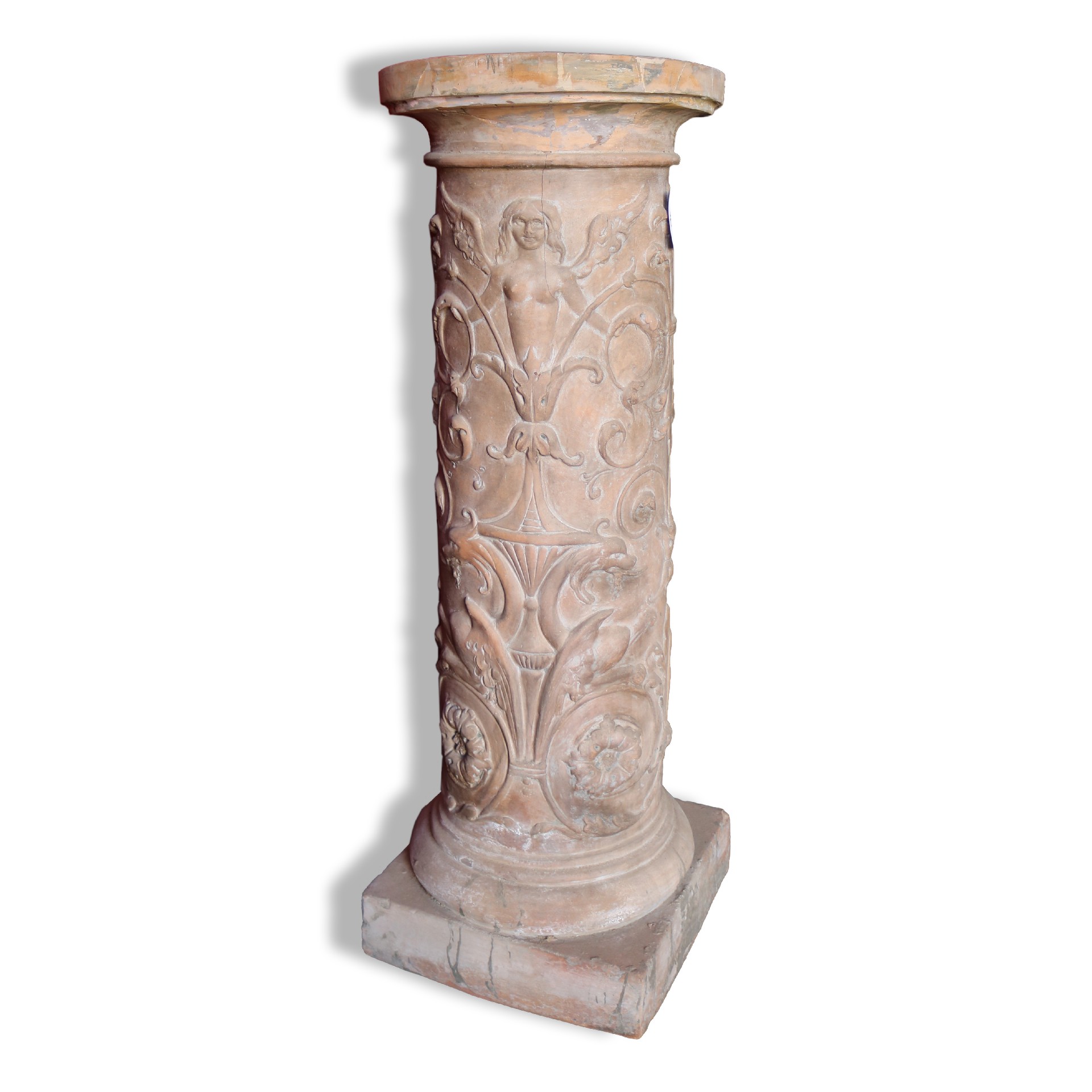 Antica colonna in terracotta. - 1