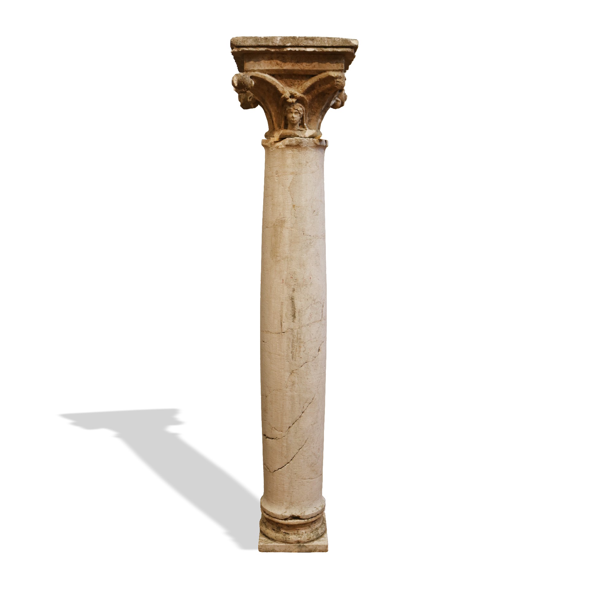 Colonna antica in pietra. Epoca 1400/1500. - 1