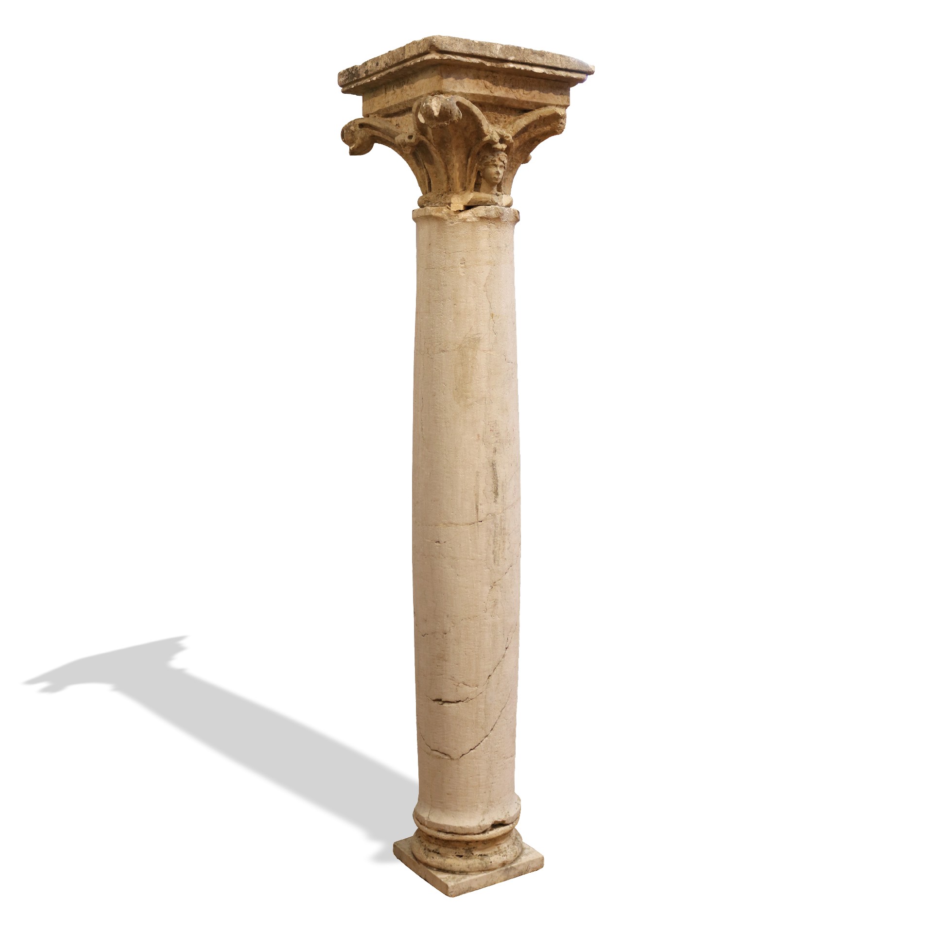 Colonna antica in pietra. Epoca 1400/1500. - 1