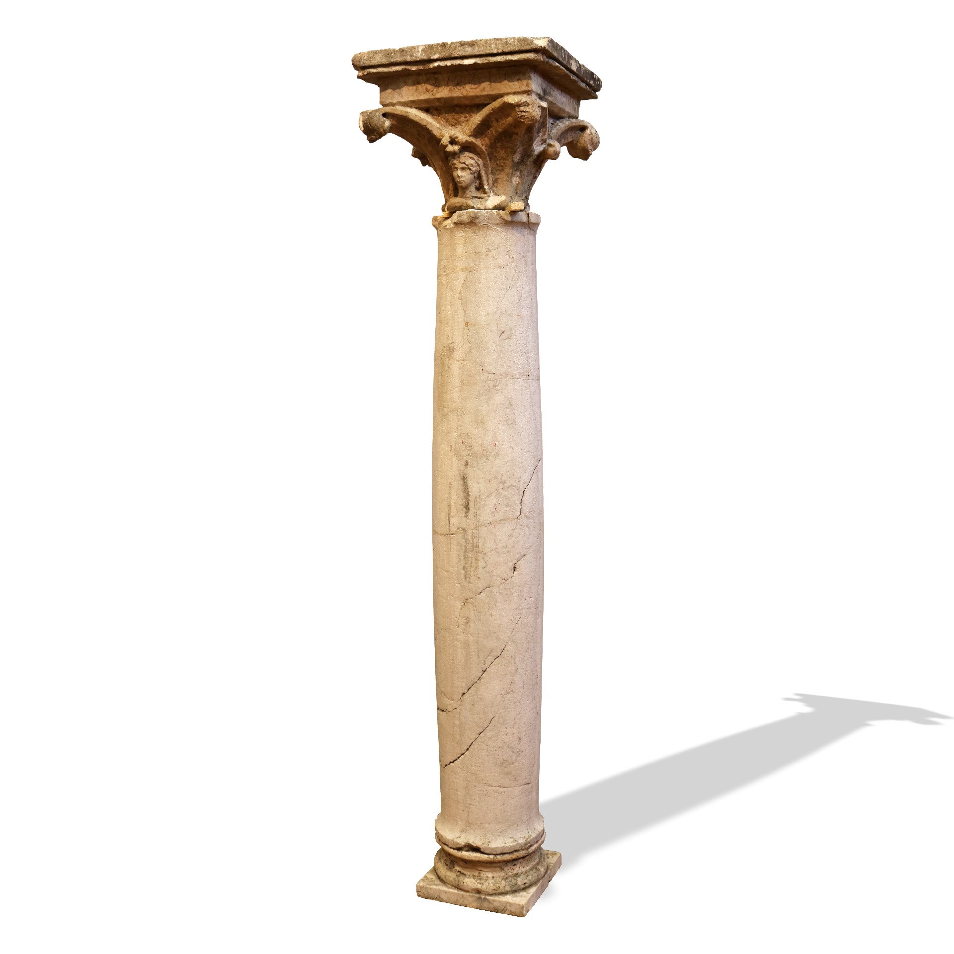 Colonna antica in pietra. Epoca 1400/1500. - 1