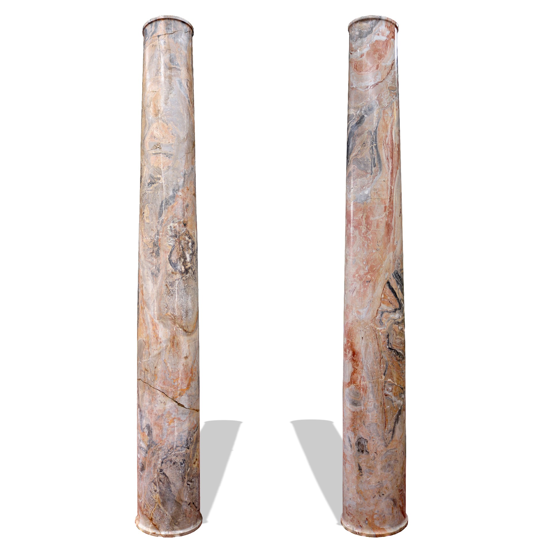 Pair of ancient marble columns. Period 1800. - 1