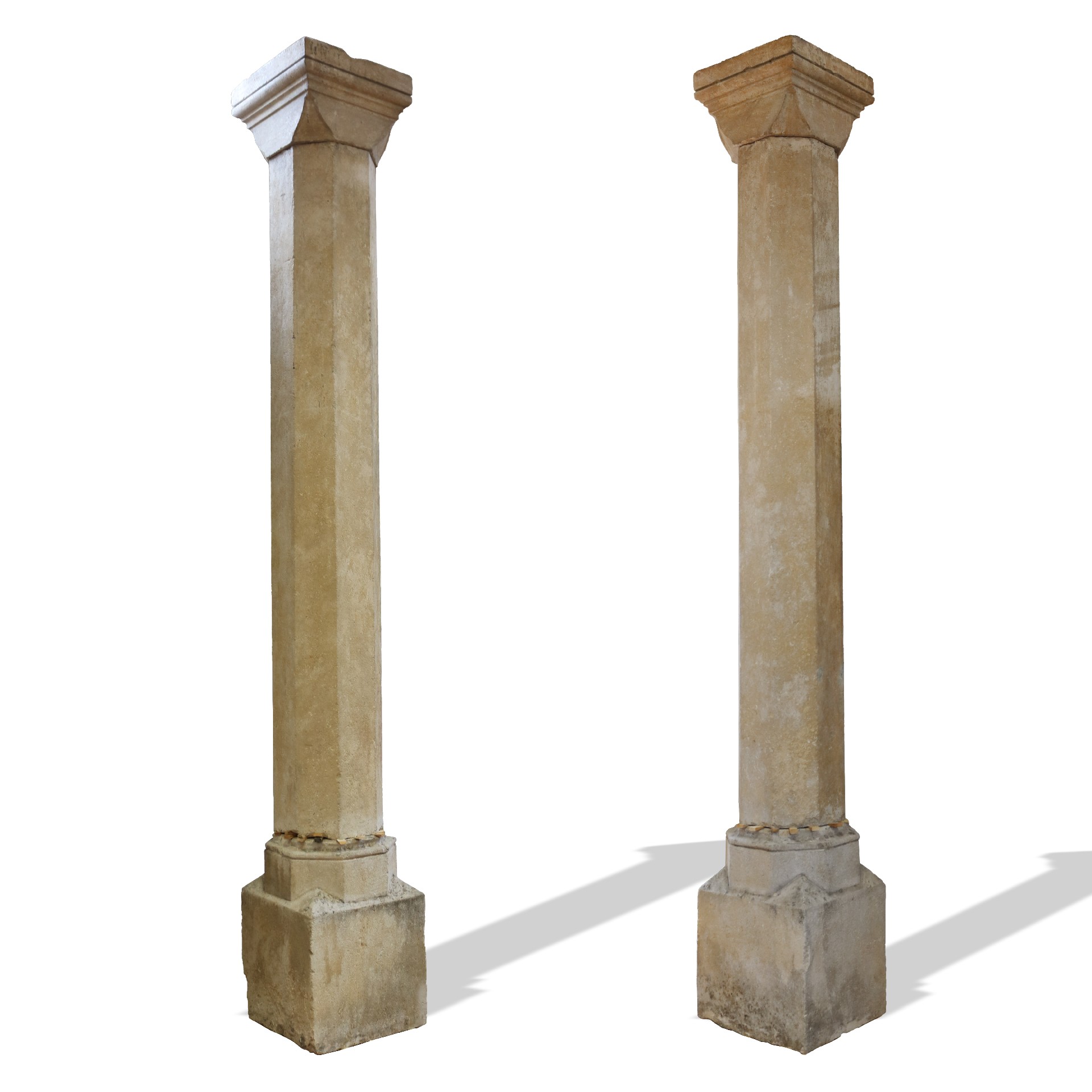 Coppia di colonne antiche in pietra. - Colonne antiche - Architettura - Prodotti - Antichità Fiorillo