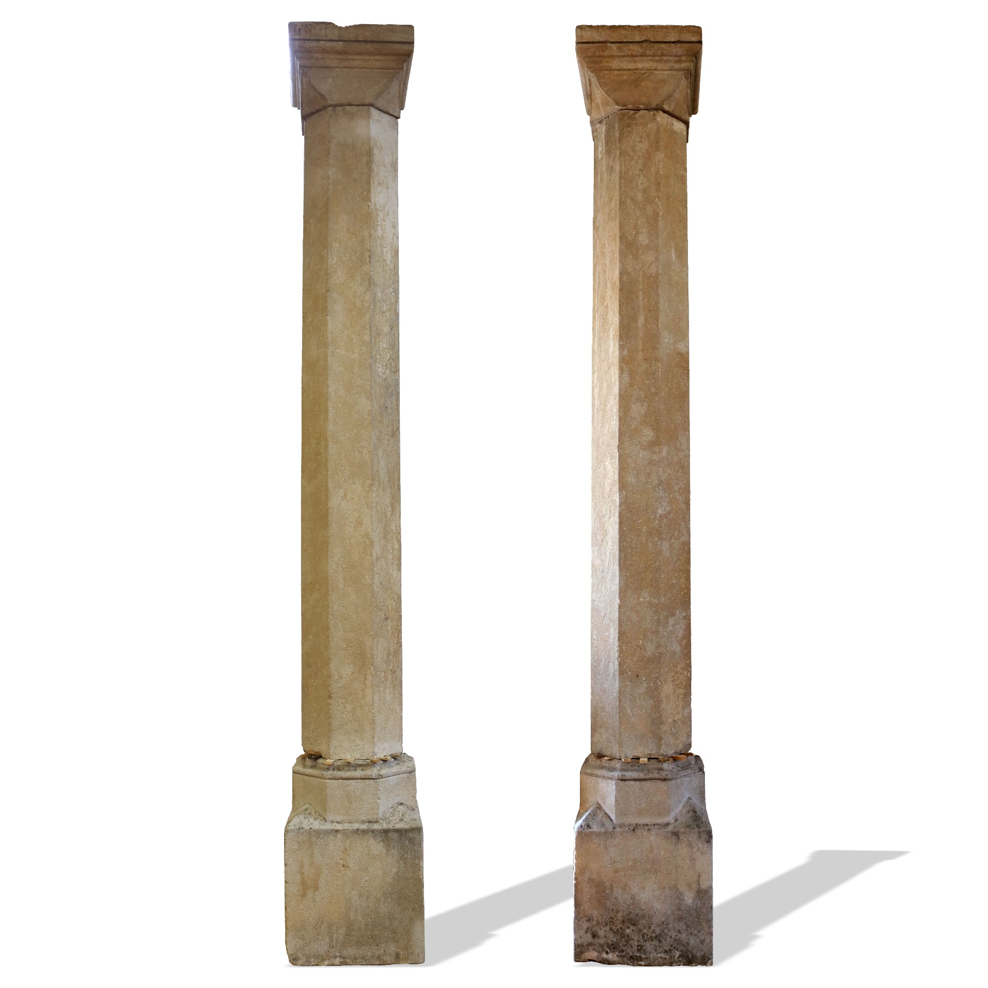 Pair of ancient stone columns. - 1