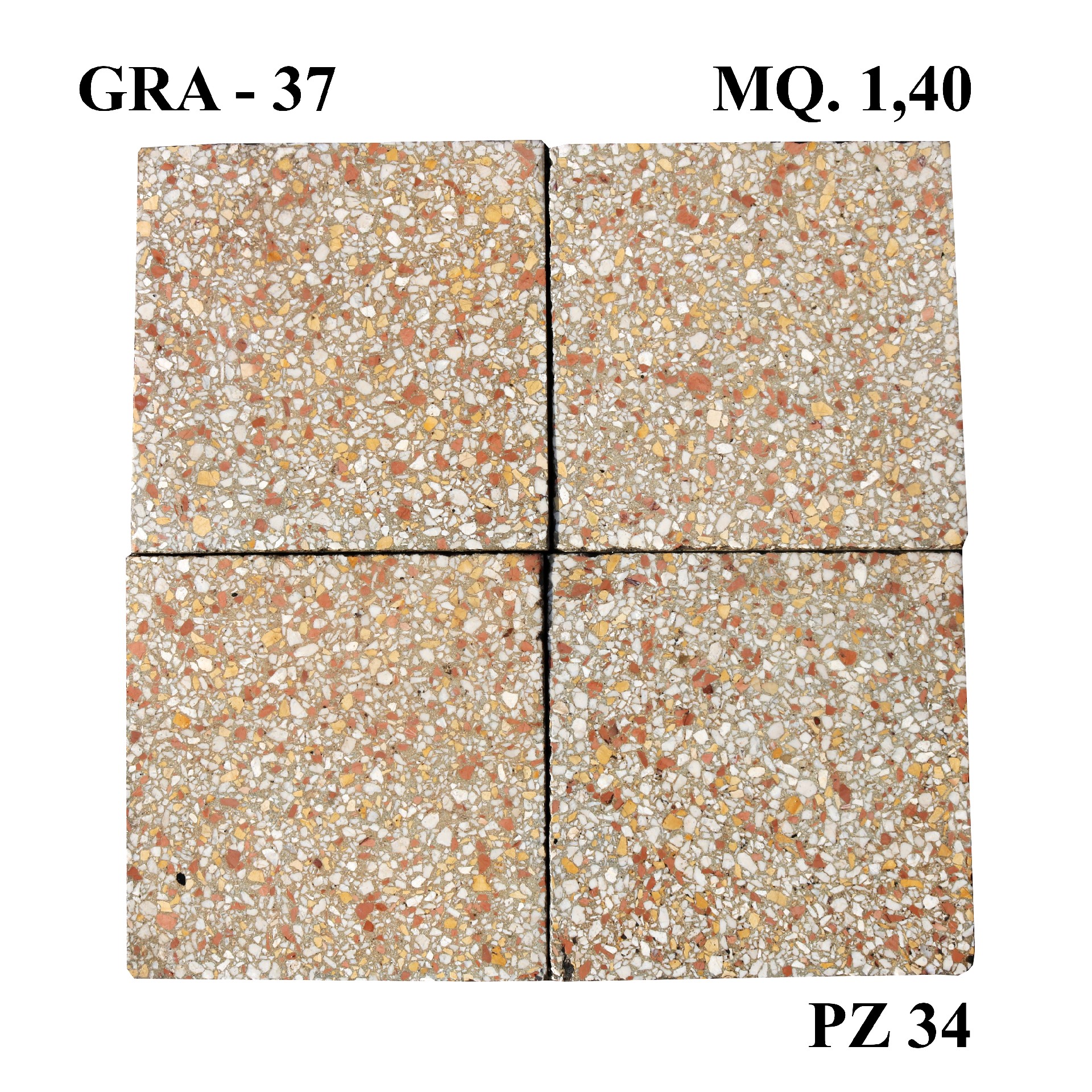 Antica pavimentazione in graniglia cm20x20 - 1