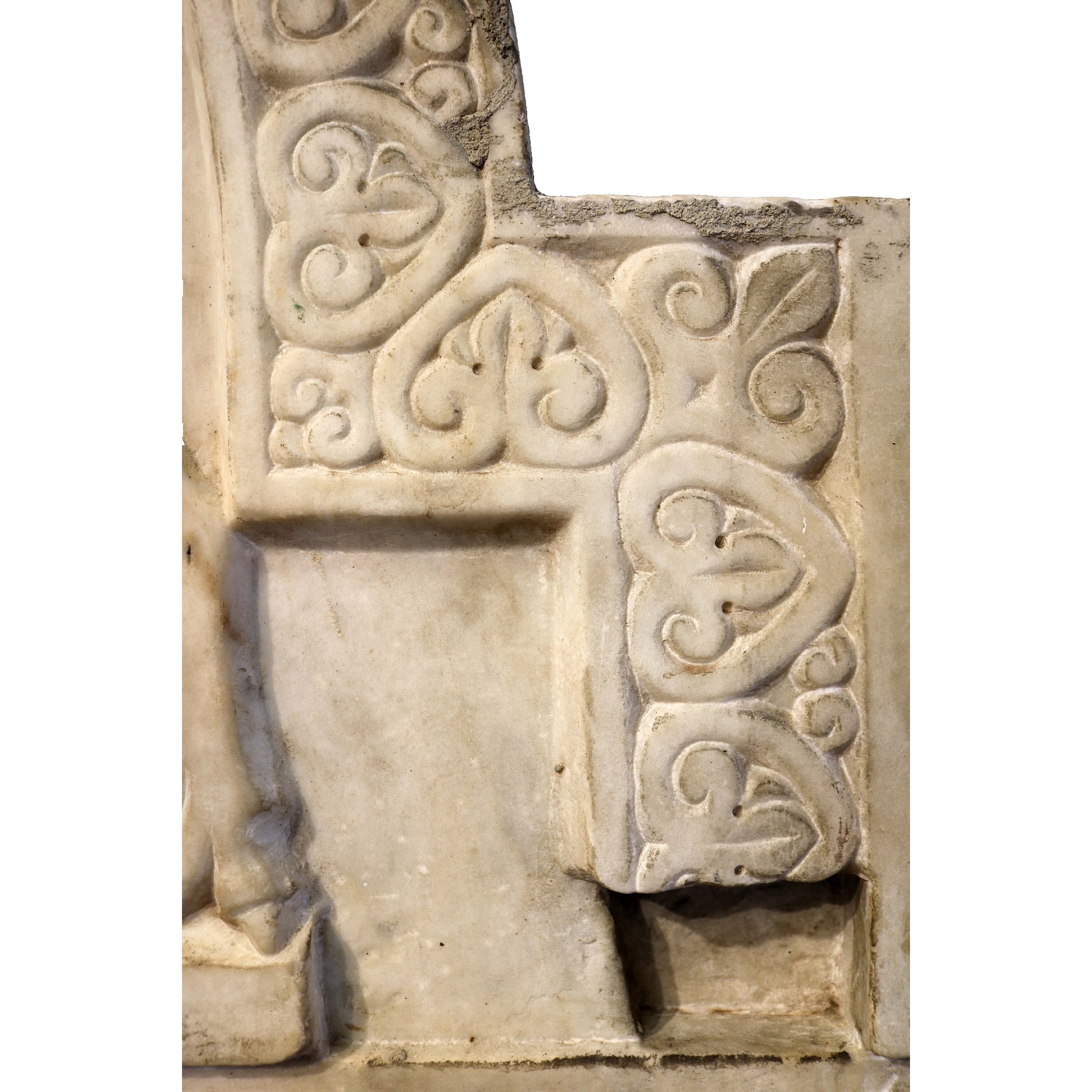 Ancient marble panel. Romanesque era. - 1