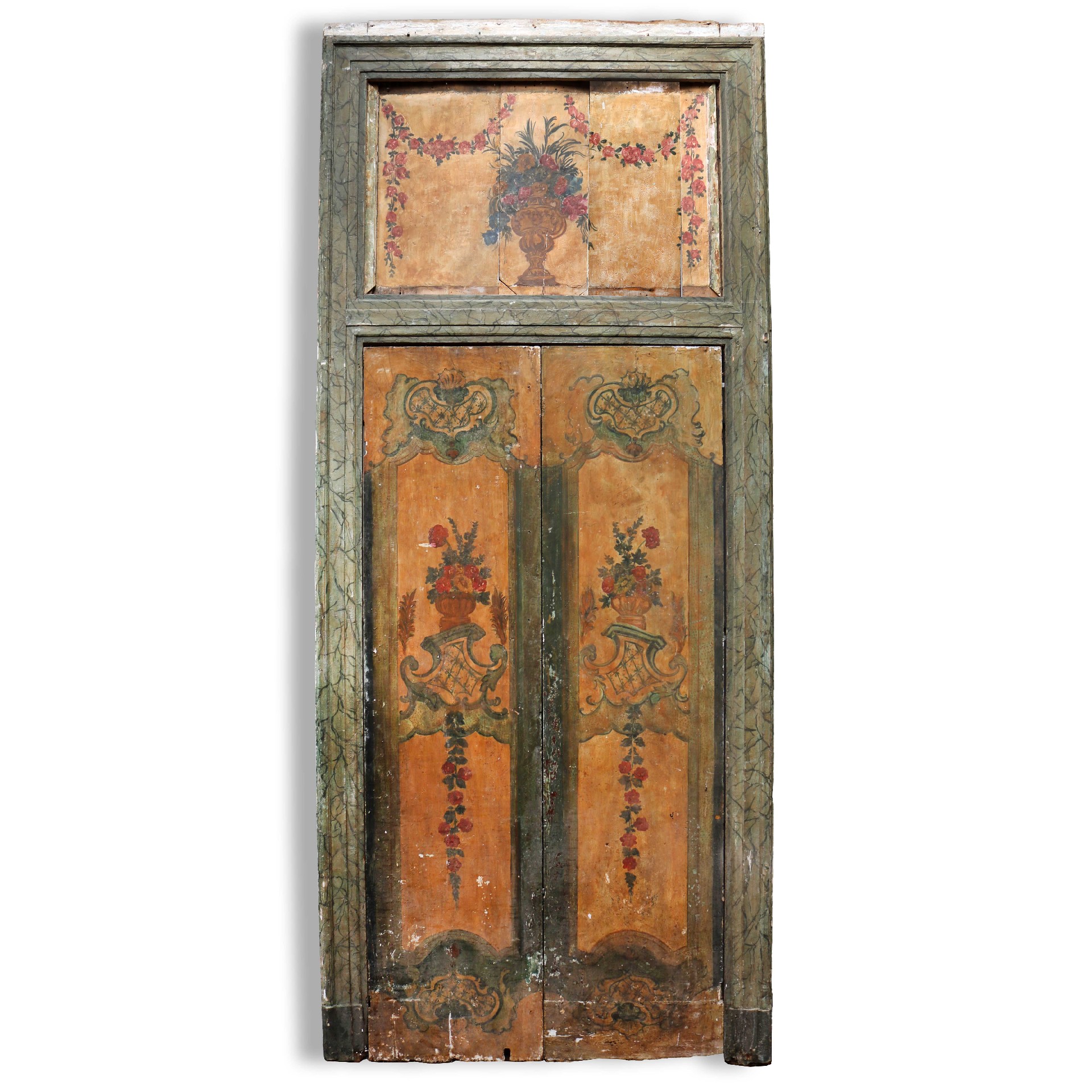 Pannello antico da boiserie dipinto. Epoca Luigi XIV. - Porte Rare - Porte Antiche - Prodotti - Antichità Fiorillo