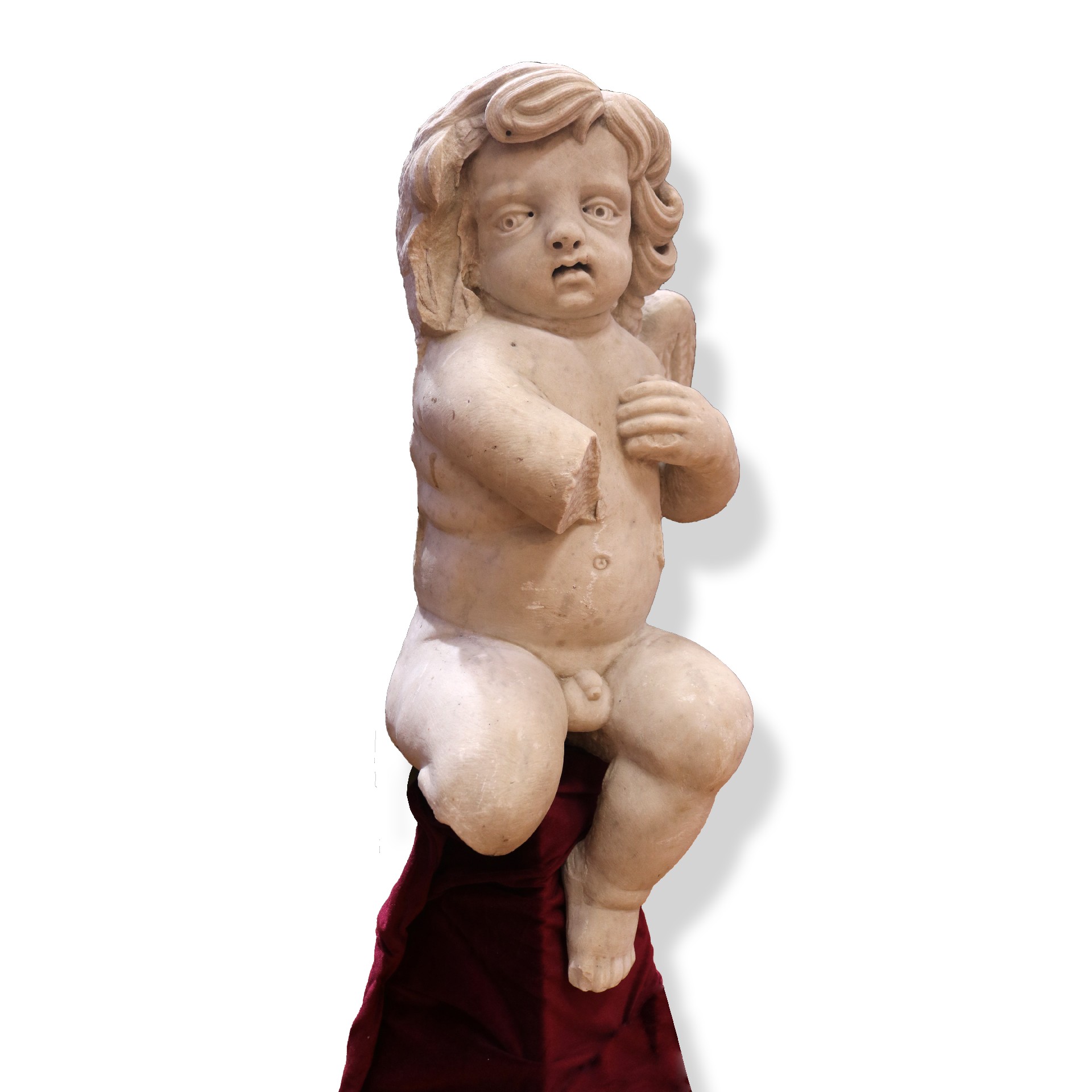 Marble sculpture depicting a putto. - 1