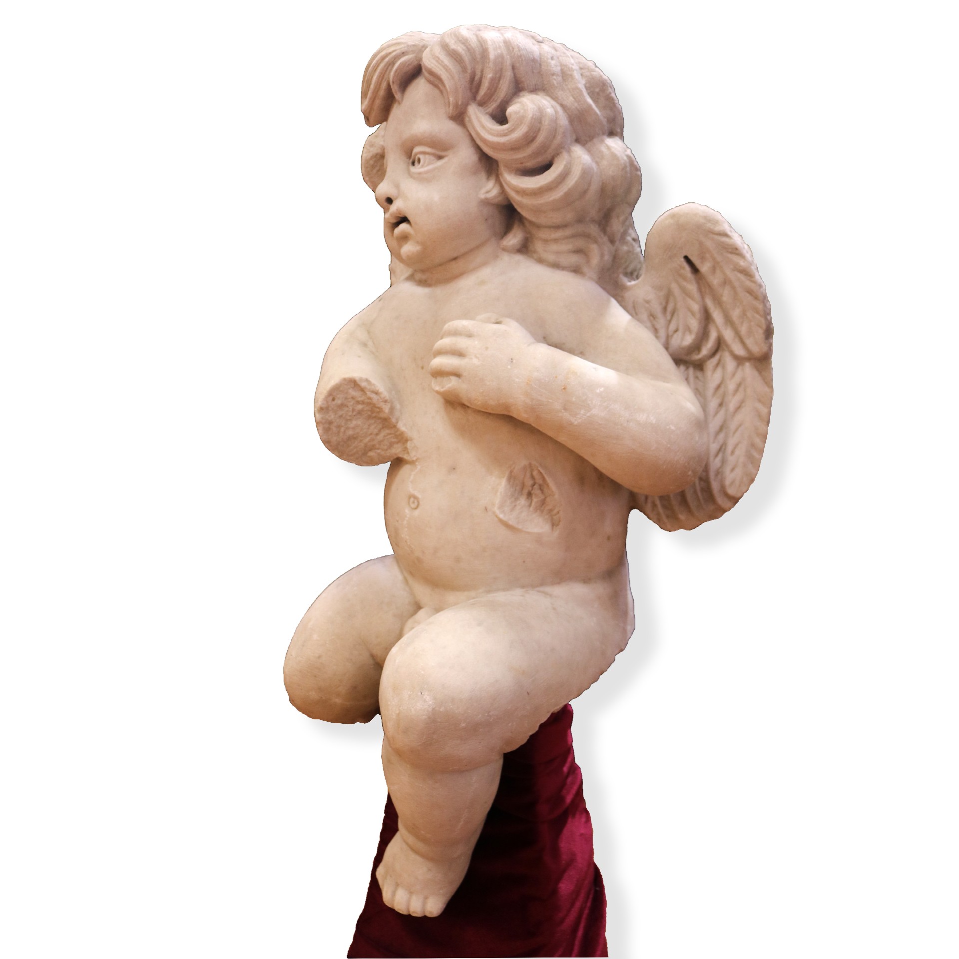 Marble sculpture depicting a putto. - 1