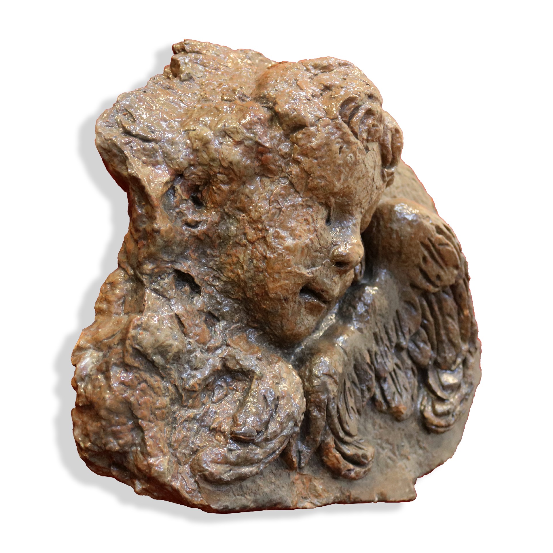 Winged cherub in Terracotta. - 1