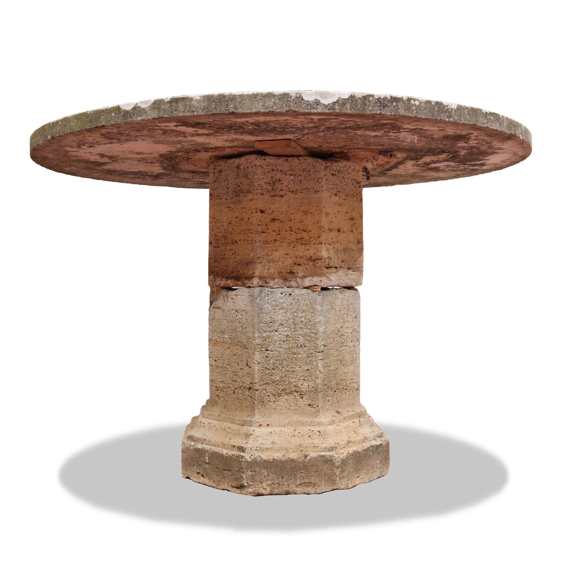 Antique stone and marble table. - 1