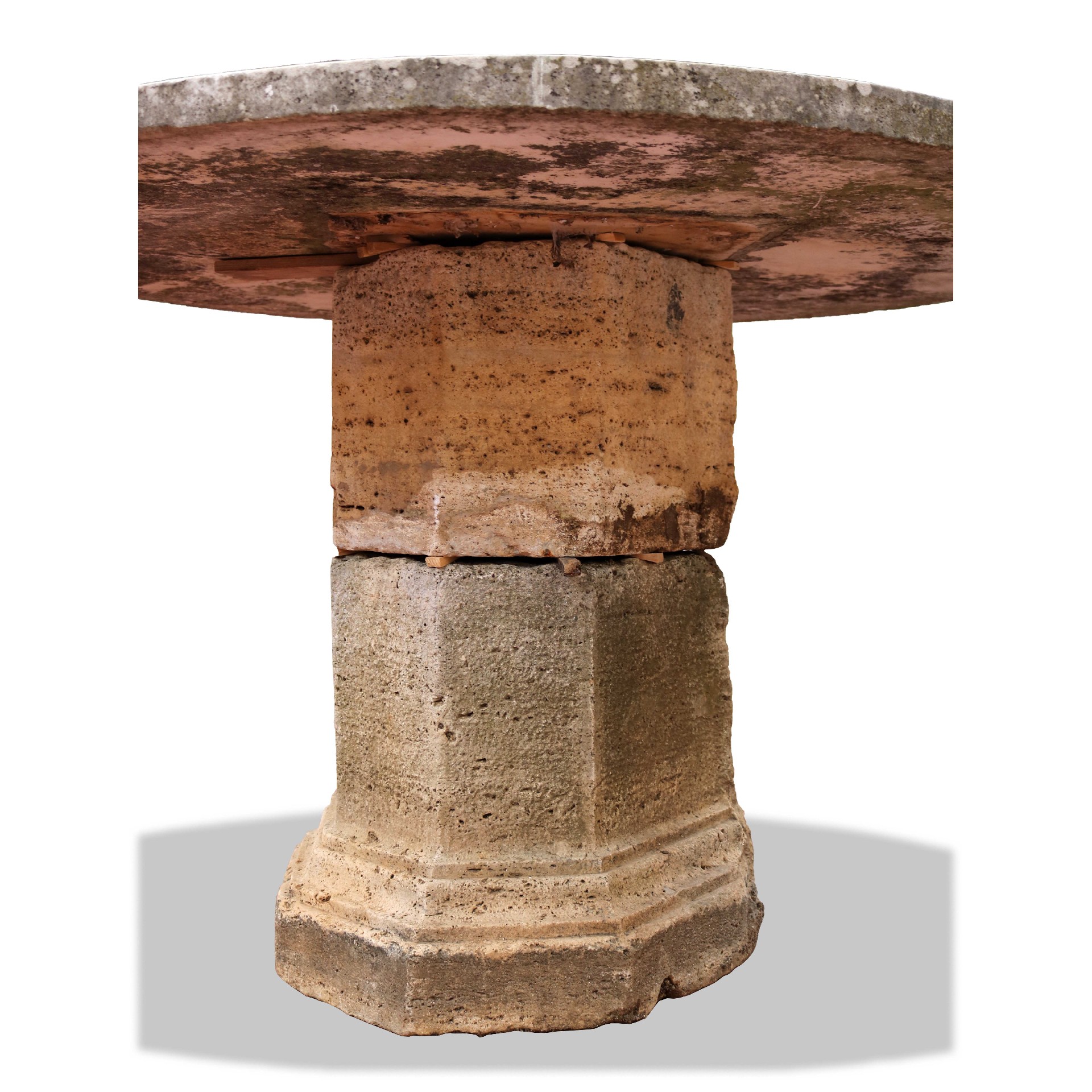 Antique stone and marble table. - 1