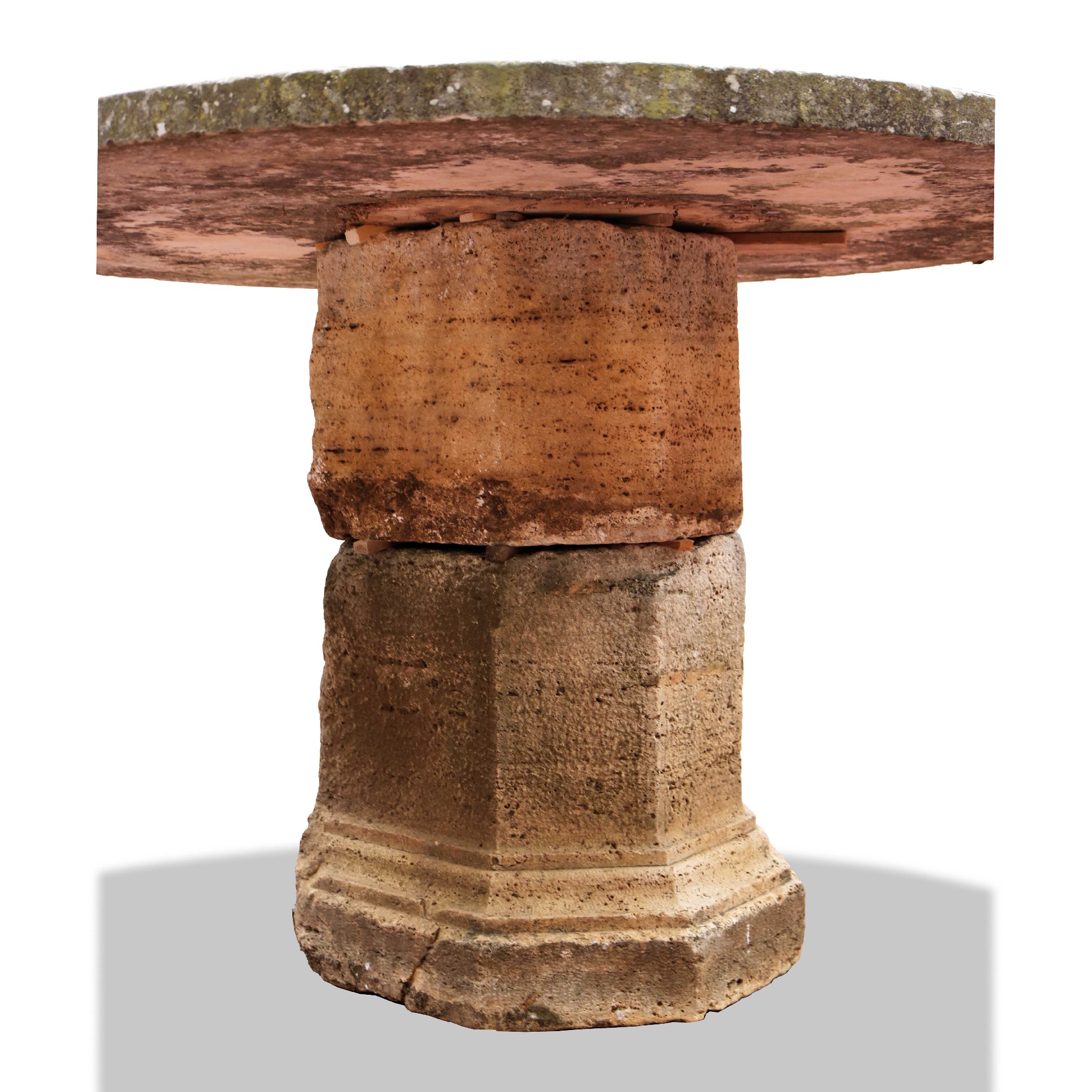 Antique stone and marble table. - 1