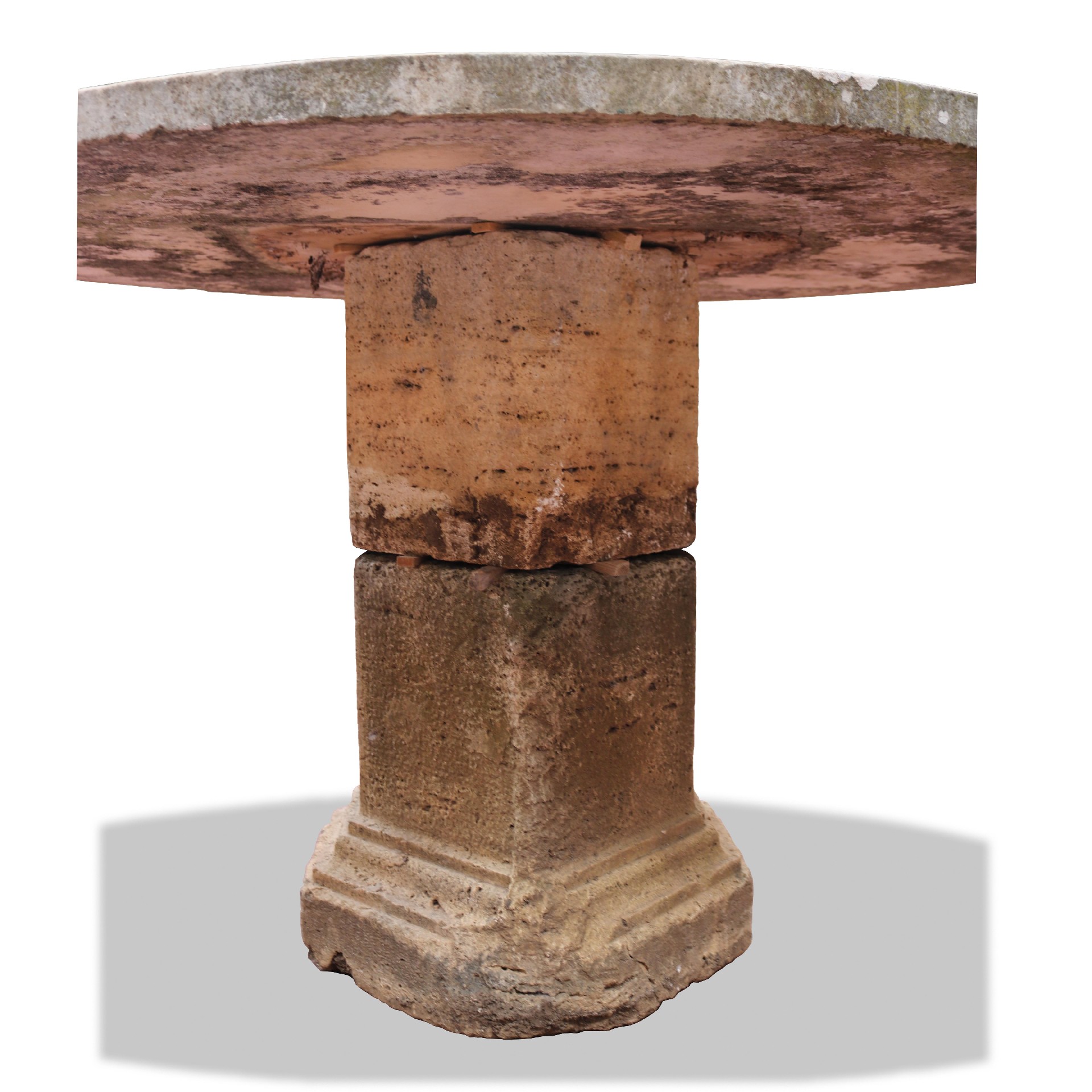 Antique stone and marble table. - 1