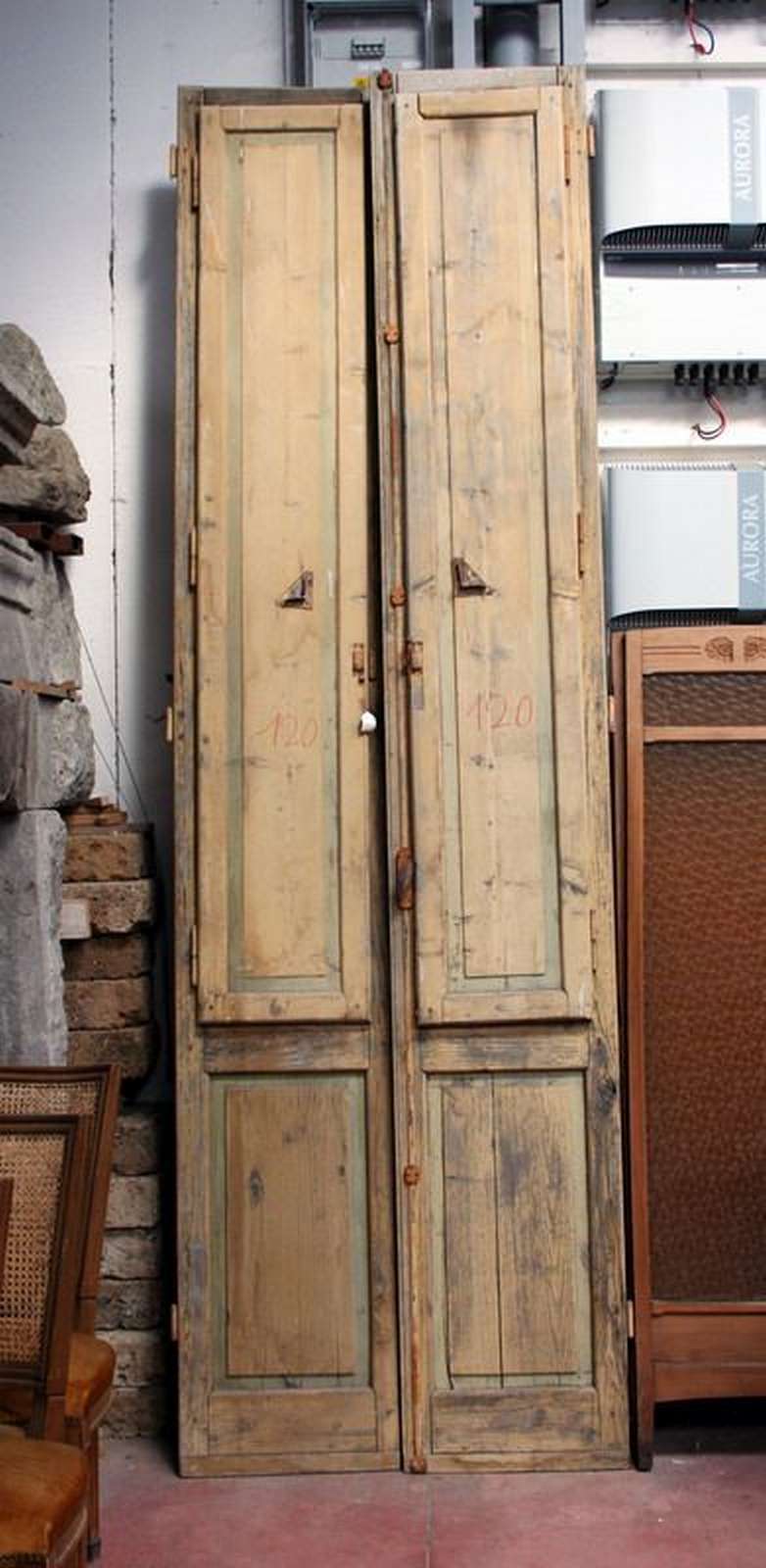 Antica porta a finestra in legno - Porte in Legno - Porte Antiche - Prodotti - Antichità Fiorillo