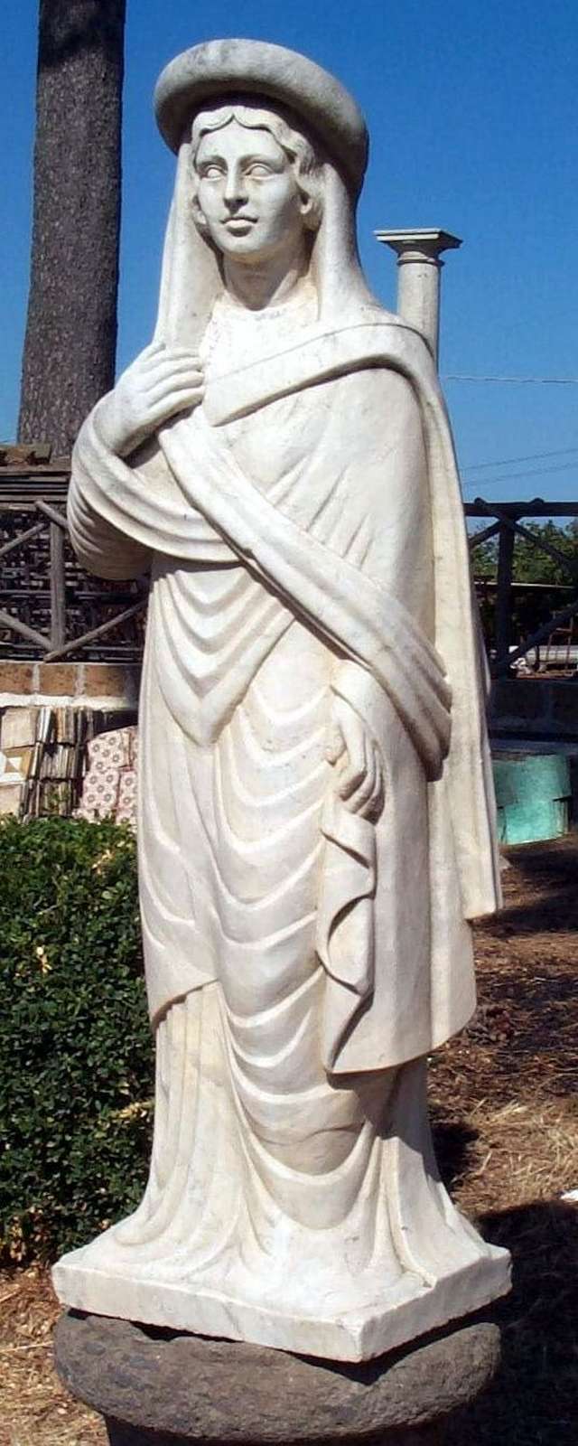Antica statua in marmo. Epoca 1800. - 1