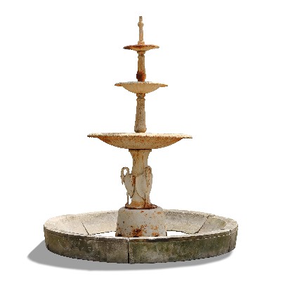 Ancient stone fountain. 