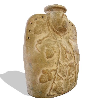 Ancient terracotta flask. 