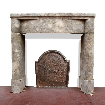 Antique stone fireplace, 109x102 h cm. 