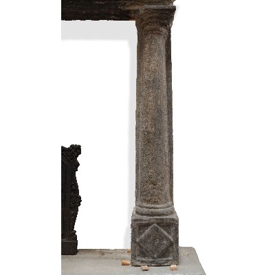 Antique stone fireplace, 140x122 cm h. 