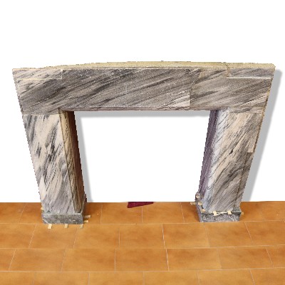 Ancient fireplace in marble, cm 147x117 h. 