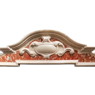 Antique stone and marble fireplace frame, cm202x171h. 