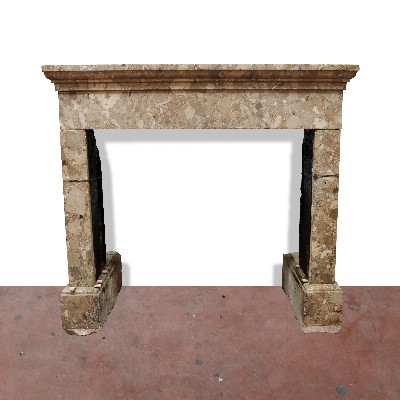 Ancient stone fireplace, cm 132x120 h. Early 1900s. 