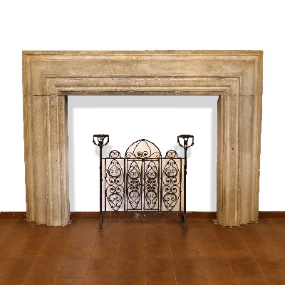 Antique stone fireplace, 248x180 cm h. 