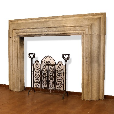 Antique stone fireplace, 248x180 cm h. 