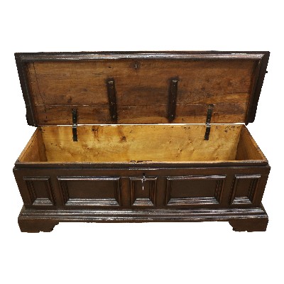 Pair of antique wooden chests. 