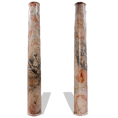 Pair of ancient marble columns. Period 1800. 